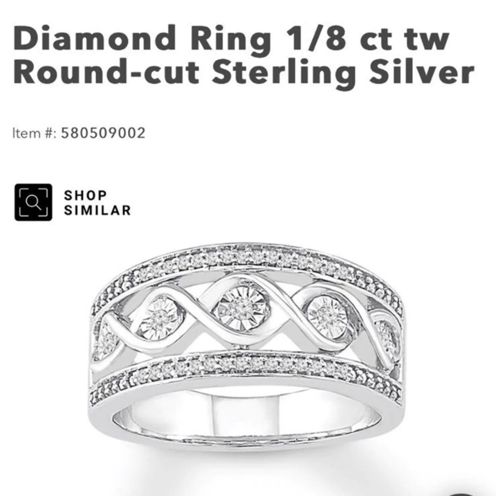 Kay Diamond ring 1/8 cut sterling silver